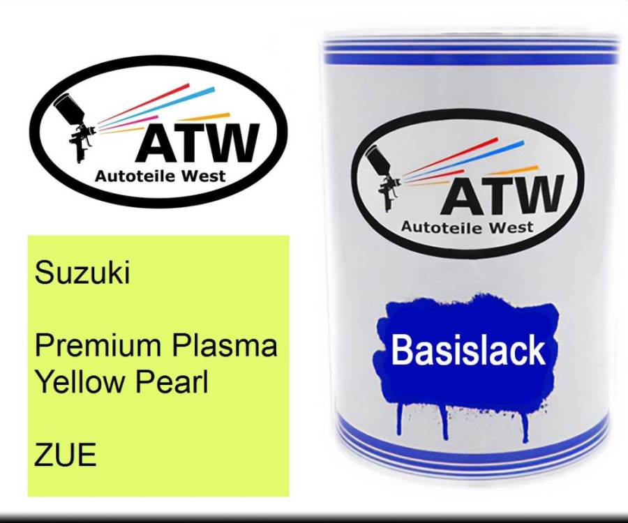 Suzuki, Premium Plasma Yellow Pearl, ZUE: 500ml Lackdose, von ATW Autoteile West.